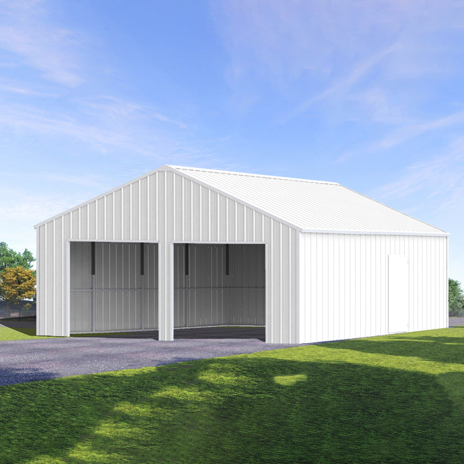 22FT x 23 FT Garage double étagère en acier Shed – Crème de stockage de garage en métal lourd -