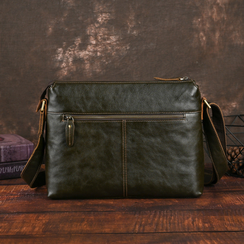 Sac à épaule en cuir de grande capacité pour hommes