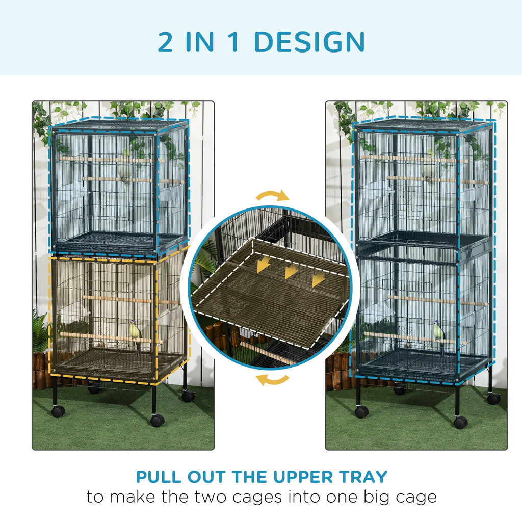 55" 2 En 1 Bird Cage Aviaire Parakeet House pour les nageoires