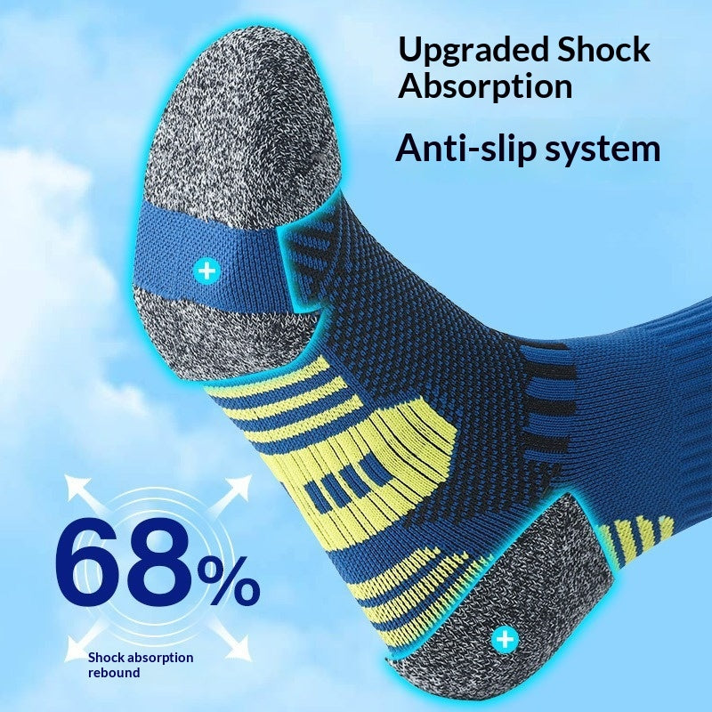 Chaussettes de basketball pour hommes Longueur mi-calf avec une semelle en tissu Terry