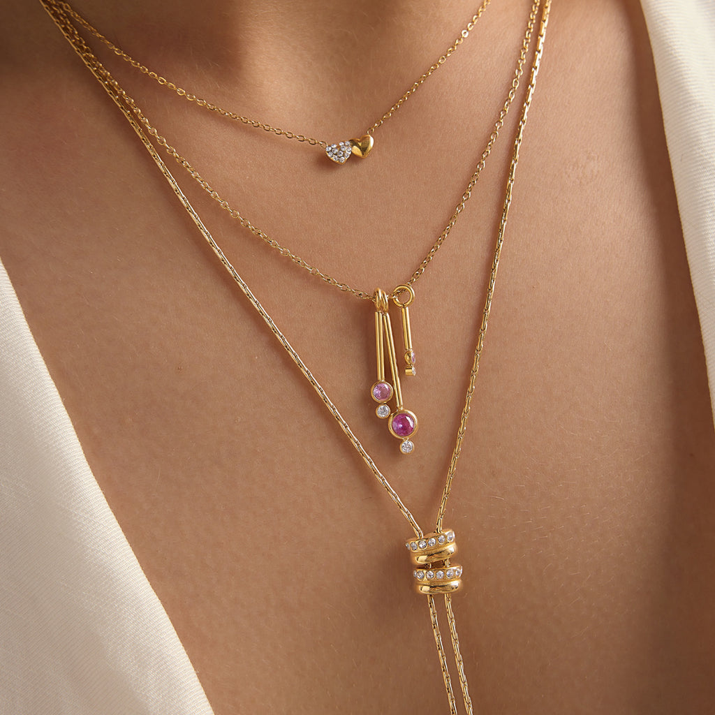 Pendentif Collier en acier titane pour les femmes