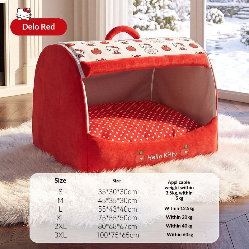 Animaux de compagnie Portable Courbé Maison Nid Petit à moyenne taille chien lit et lit de chat
