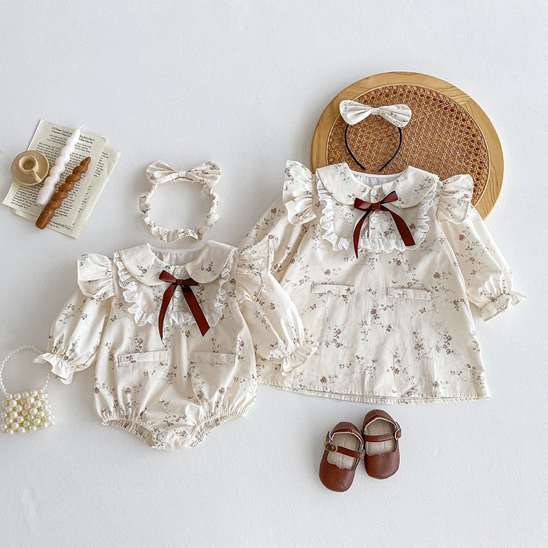 Vêtements pour bébés Robe de dentelle volante pour bébés
