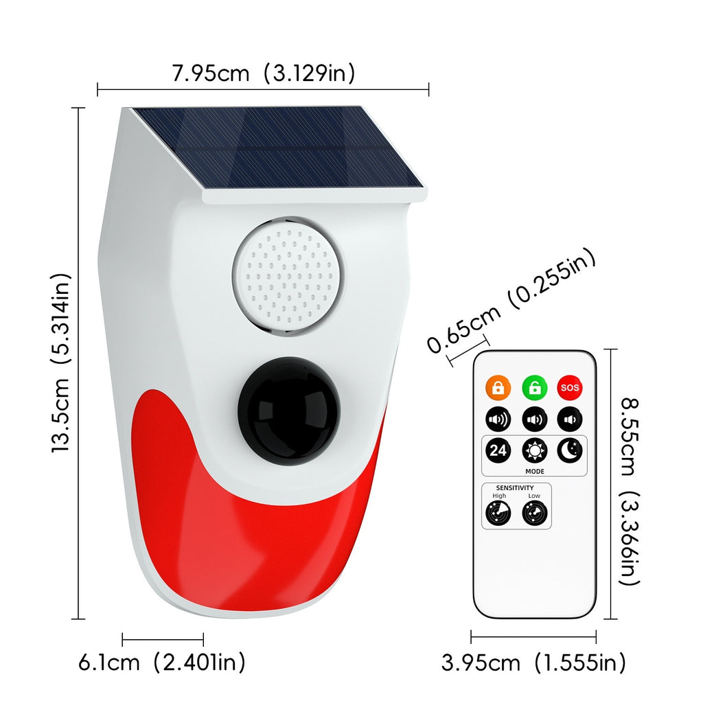 Avertisseur d'alarme solaire infrarouge Animal Drive
