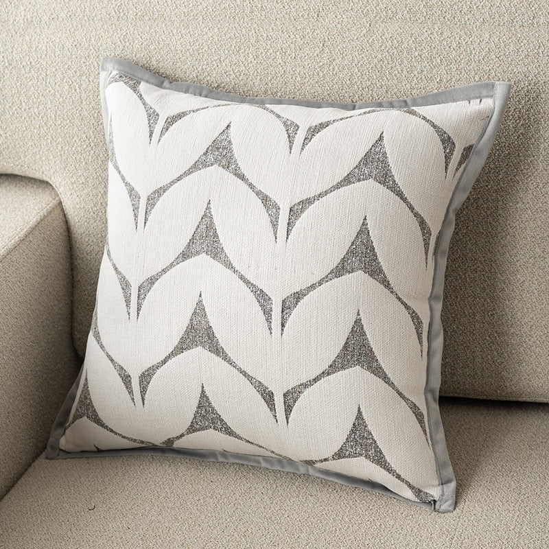Style Ins Minimalist Carré Oreiller Canapé Dans Chenillelight Luxe frais et élégant
