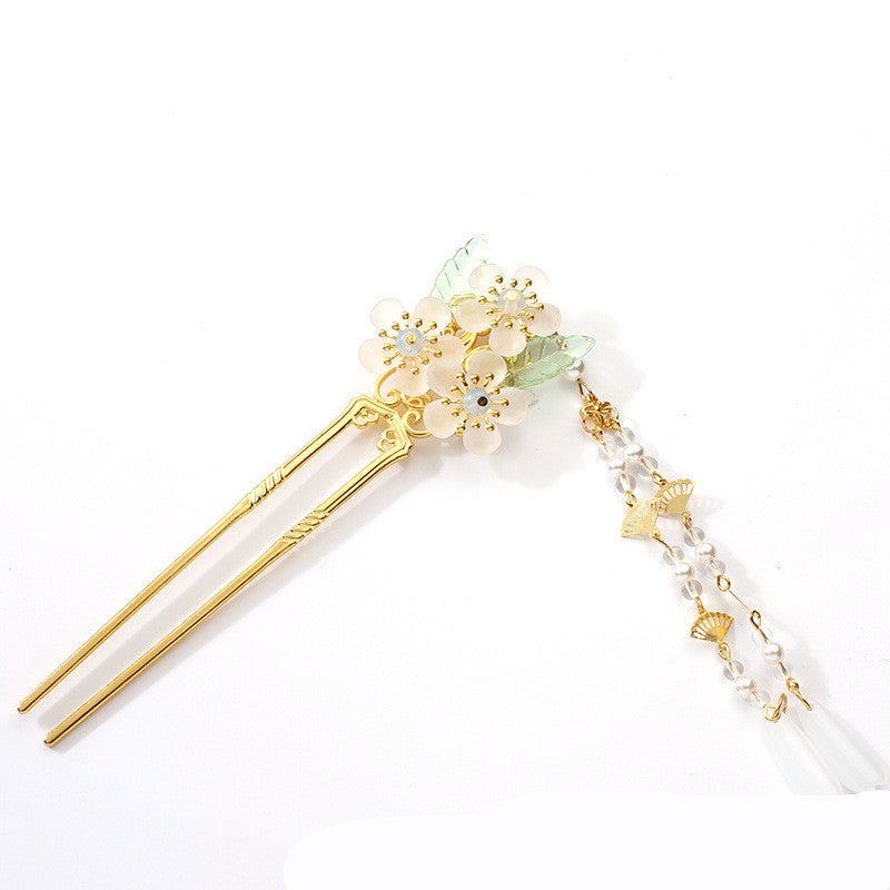 Antique Hanfu coiffure Tassel mariée épingle à cheveux étape Shaking Insert peigne cheveux bijoux