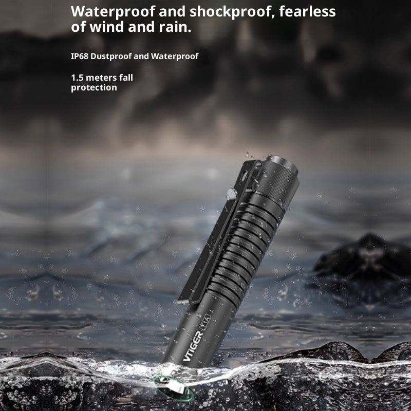 Mini flashlight is light, compact and handy