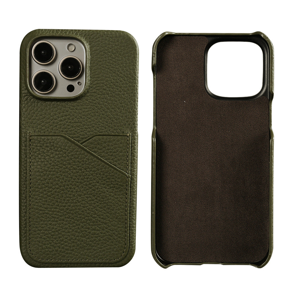 Boîte de téléphone en cuir couleur de la carte