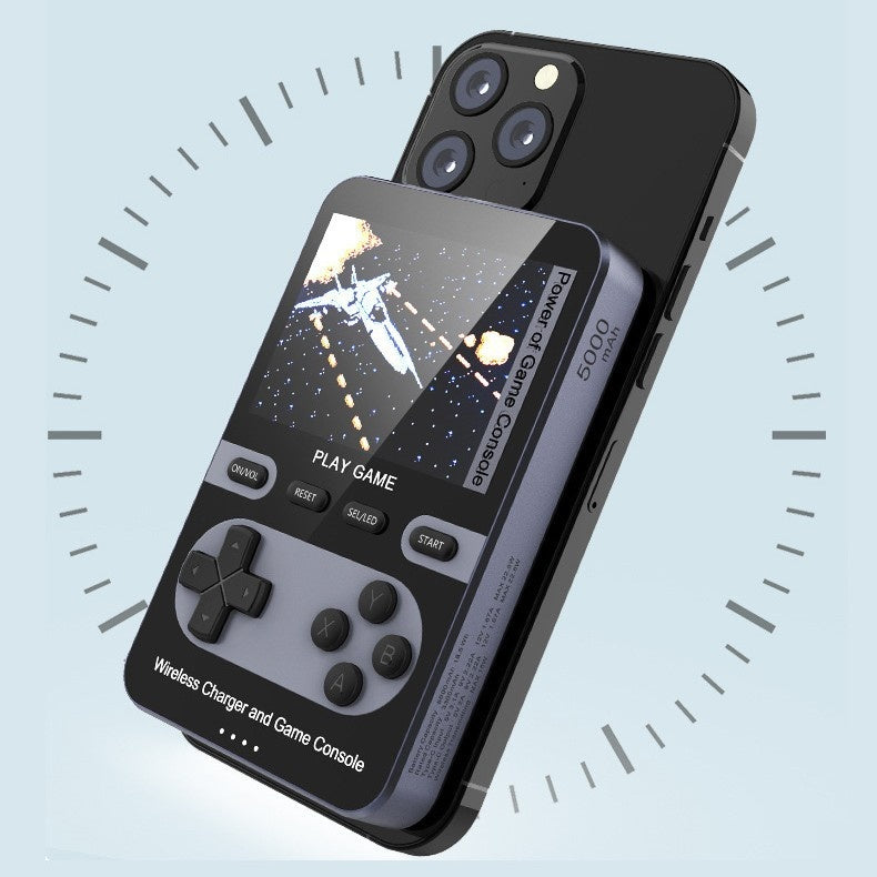 Portable gaming machine large screen magnetic suction power bank