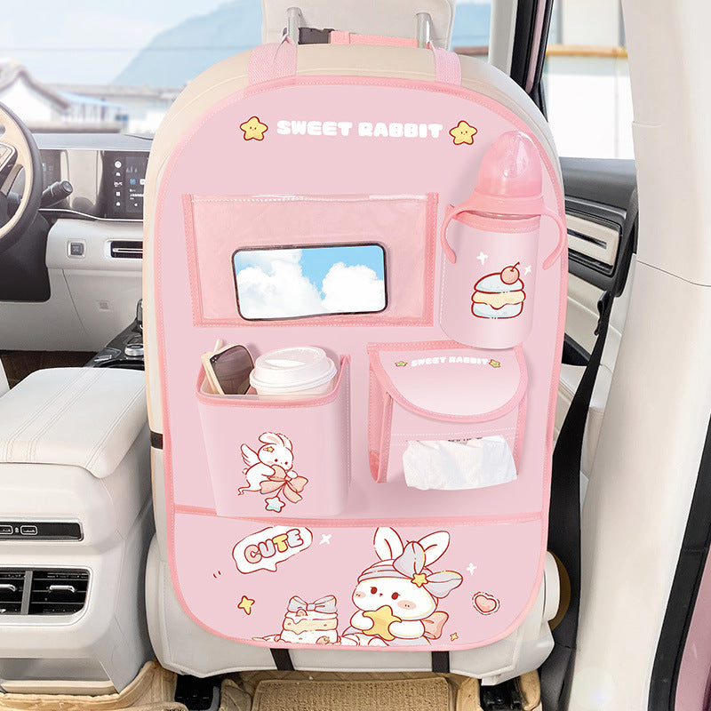 Siège de voiture Sac de rangement arrière Siège arrière Tapis anti-dirt