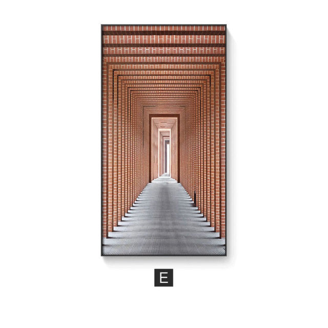 Affiche d'art murale architecturale en toile brillante