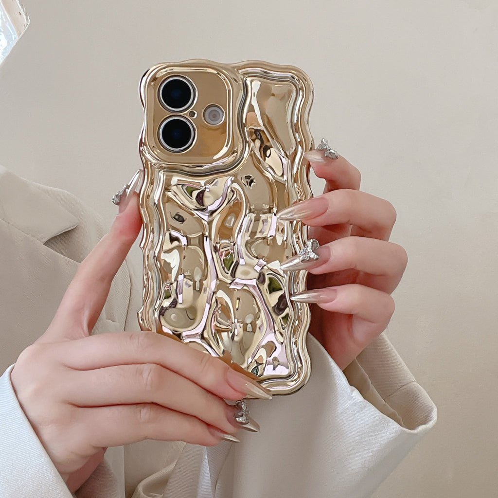 Ins Niche Water Ripple pour 17pro Max Phone Case