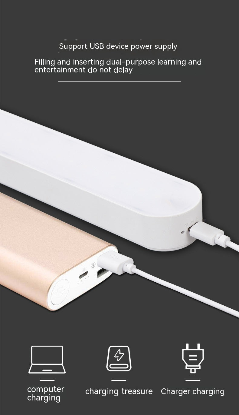 Lampe de bureau rechargeable de protection des yeux en plastique
