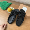 Sandales à pieds carrés de style français pour femmes