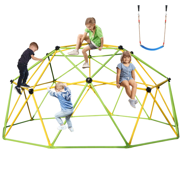10FT Dôme d'escalade pour les enfants Gym de Jungle appliquer au parc Dôme Climber avec Swing Playground Eq
