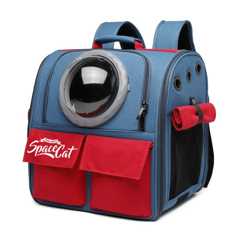 Grand sac à dos Portable Cat Carrier avec bandoulière et poignées pour les sorties
