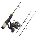 Double pointe de pêche à la glace d'hiver Spinning roue Tackle Set