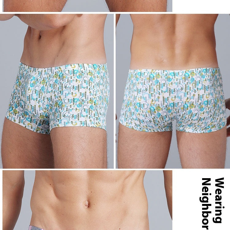 Boxers de mode en soie glacée imprimés