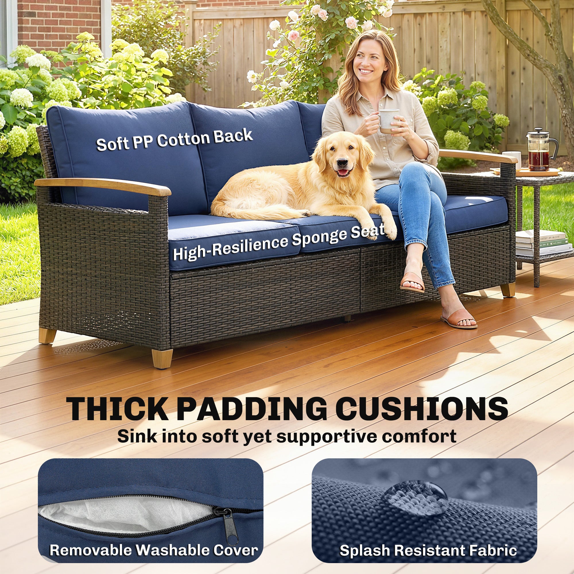 3 Seater Couch Outdoor Canapé