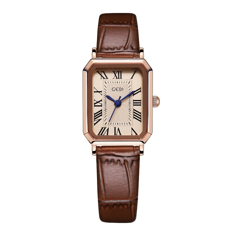 Rétro montre carrée ultra-proof pour femmes