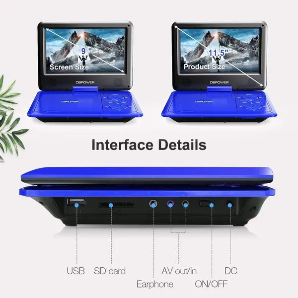 DBPOWER Lecteur DVD portable 11,5"