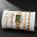 Sleek, Versatile montre femme carrée bracelet en forme de coeur