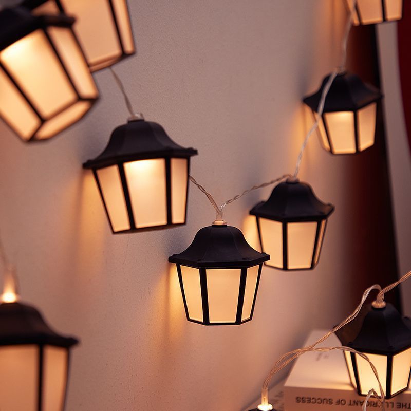 Chaîne d'éclairage LED Solar Retro Lamp Garden Décoration