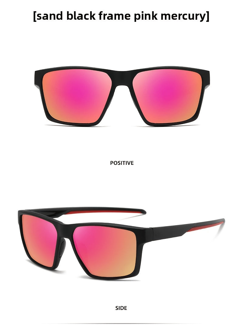 Lunettes de soleil de sport carrées de protection Uv400 pour hommes