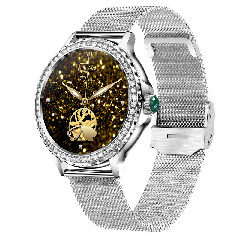 Bluetooth Calling Smart Fitness Bracelet Montre imperméable avec des Accents Diamant