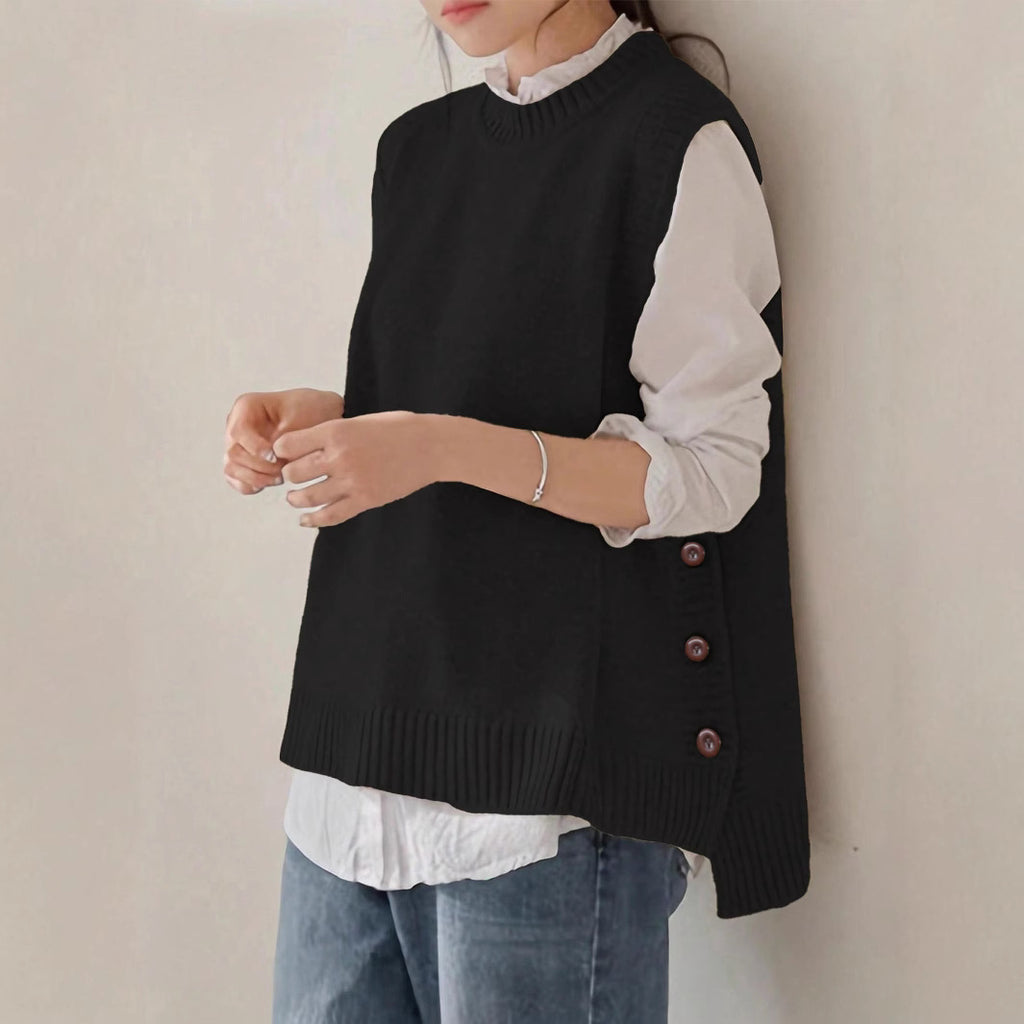 Femmes Retro Sweater Vest sans manches