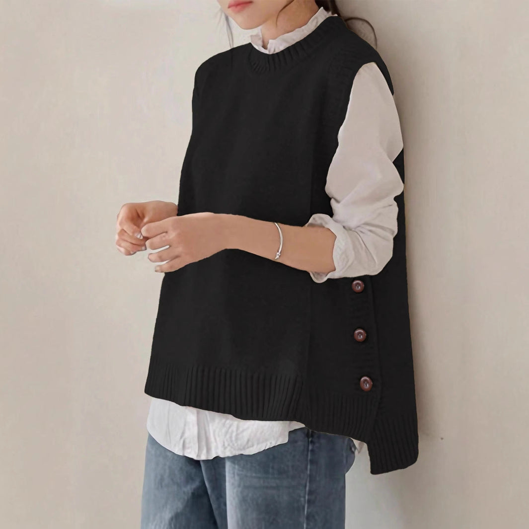 Femmes Retro Sweater Vest sans manches