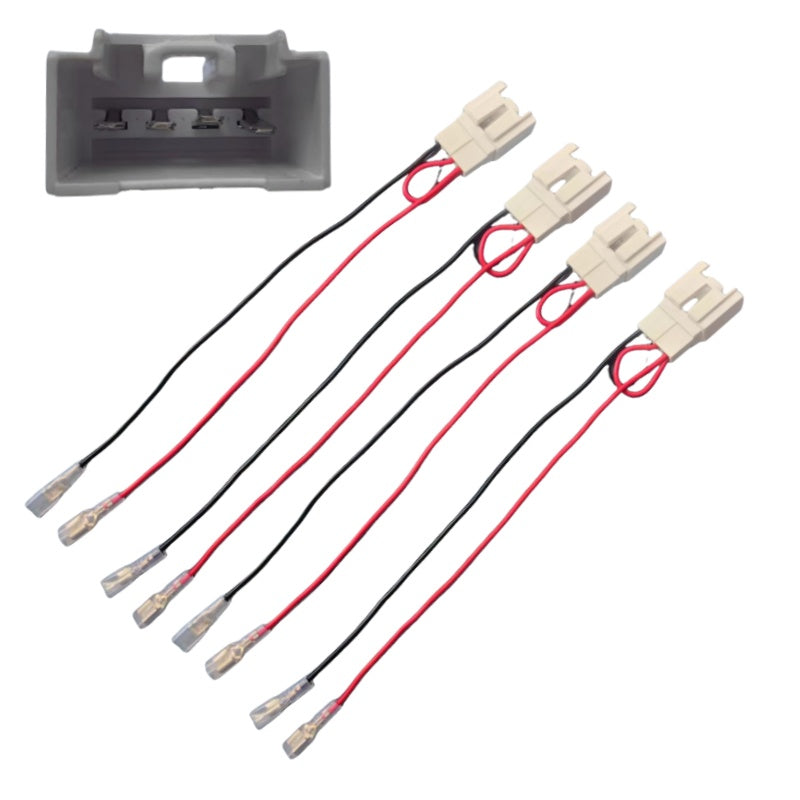 2pcs 4 PCS porte de voiture haut-parleur de câblage Harnais