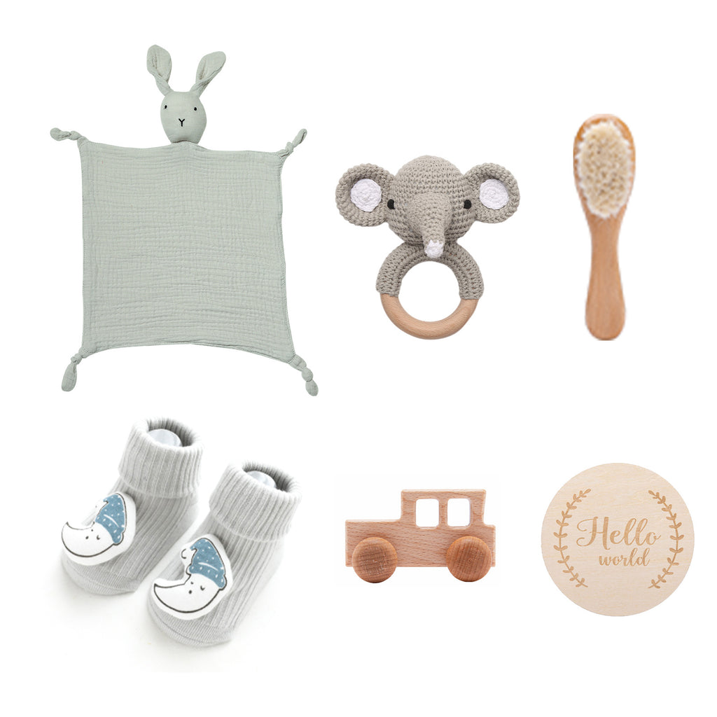 Ensemble cadeau de serviette de bain de lapin pour bébé Comfort Rattle