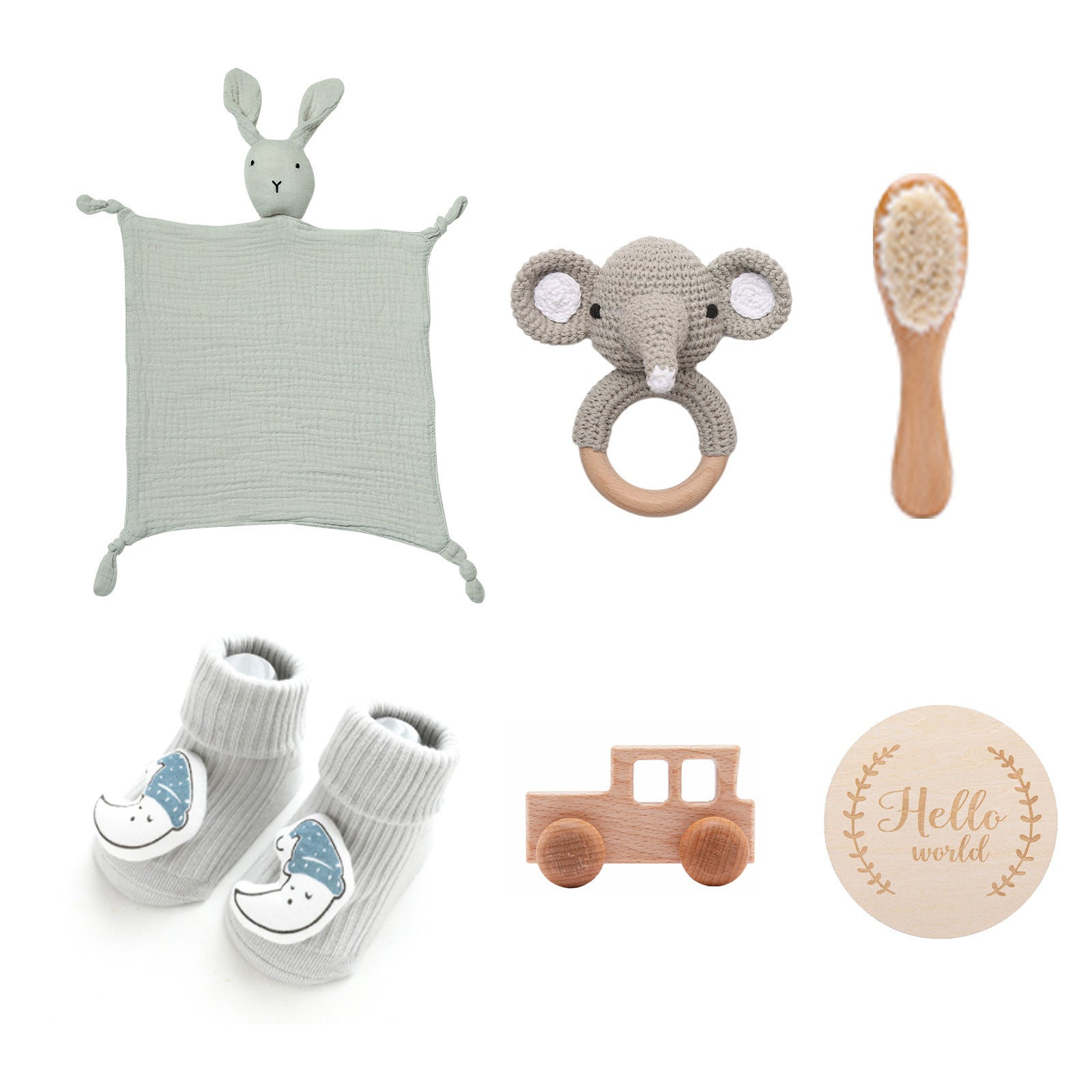 Ensemble cadeau de serviette de bain de lapin pour bébé Comfort Rattle