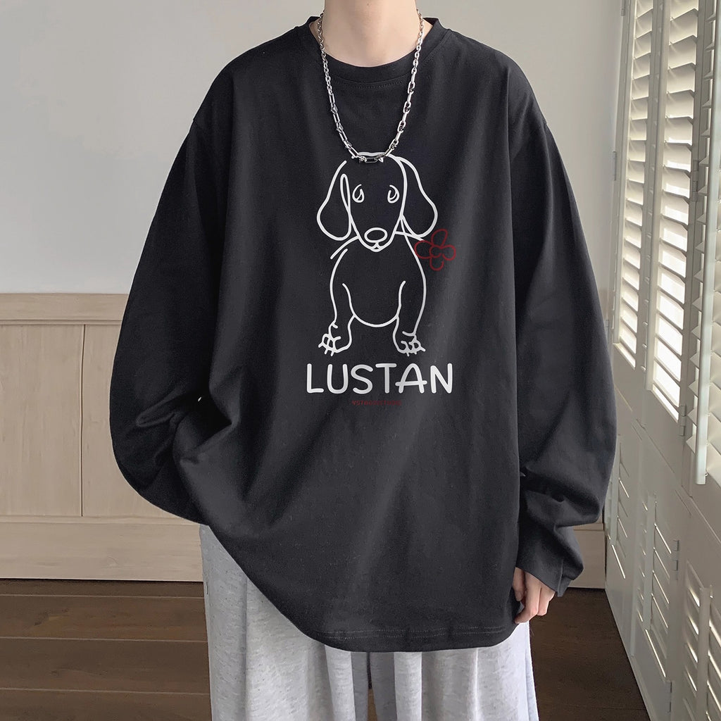 T-shirt à manches longues imprimé pour chiot de dessin animé