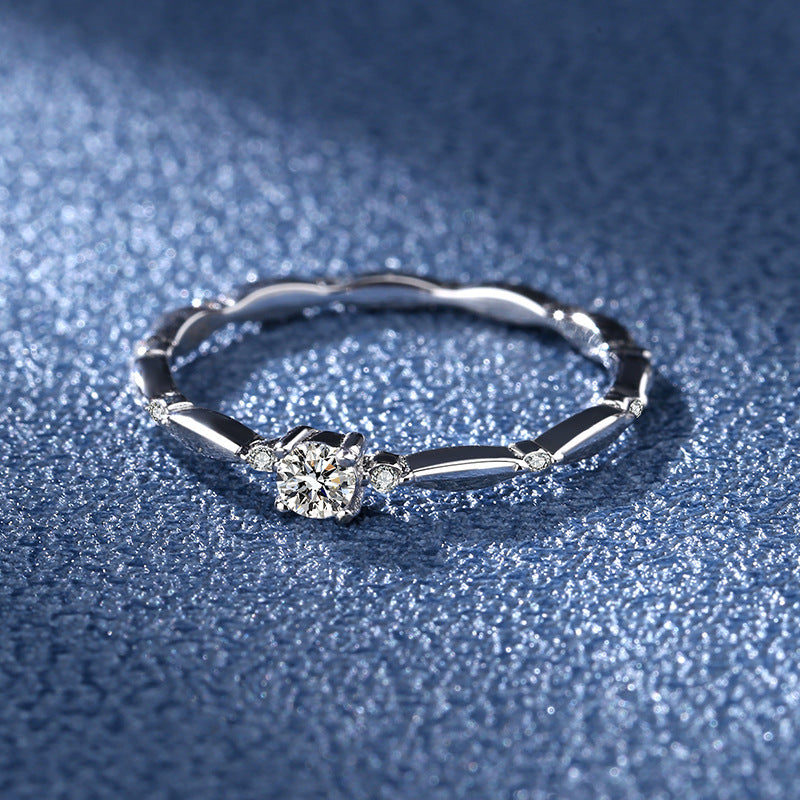 Moissanite mode diamant bague de mariage
