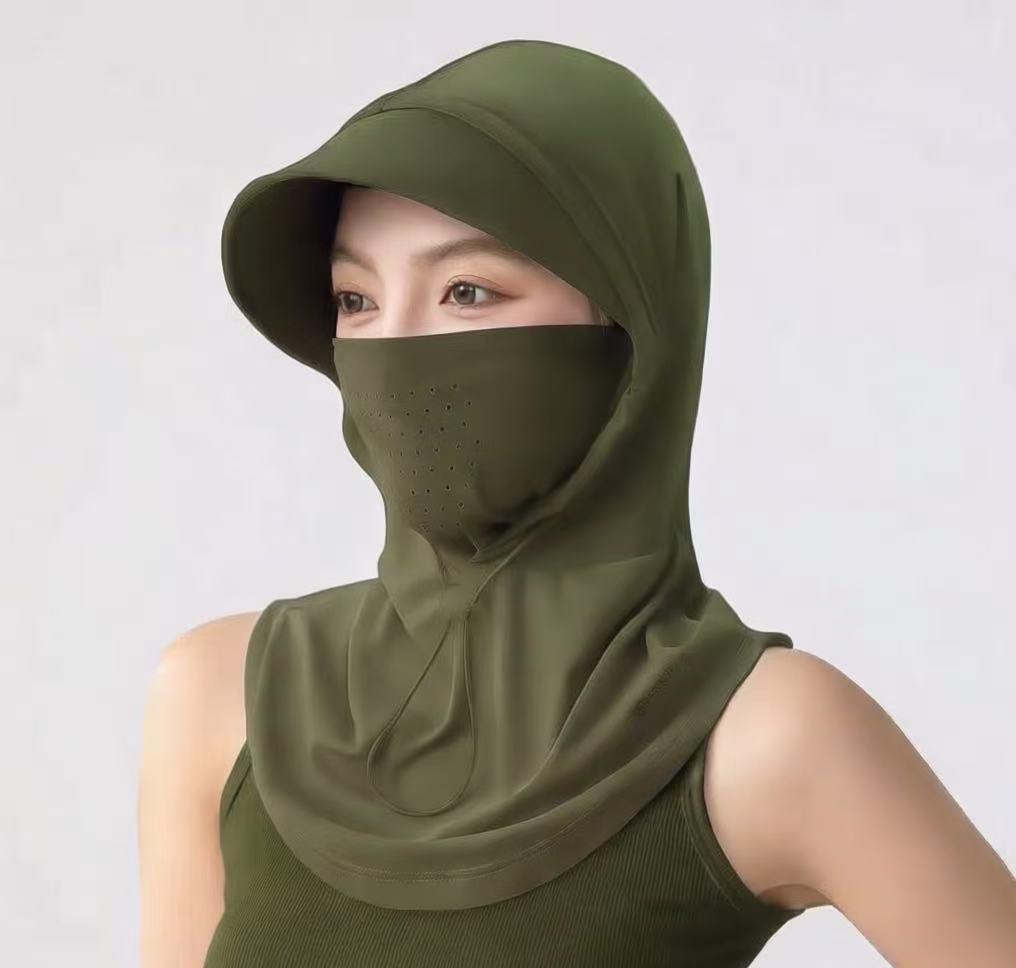 Masque visage écran solaire avec Hood Protection UV pleine face