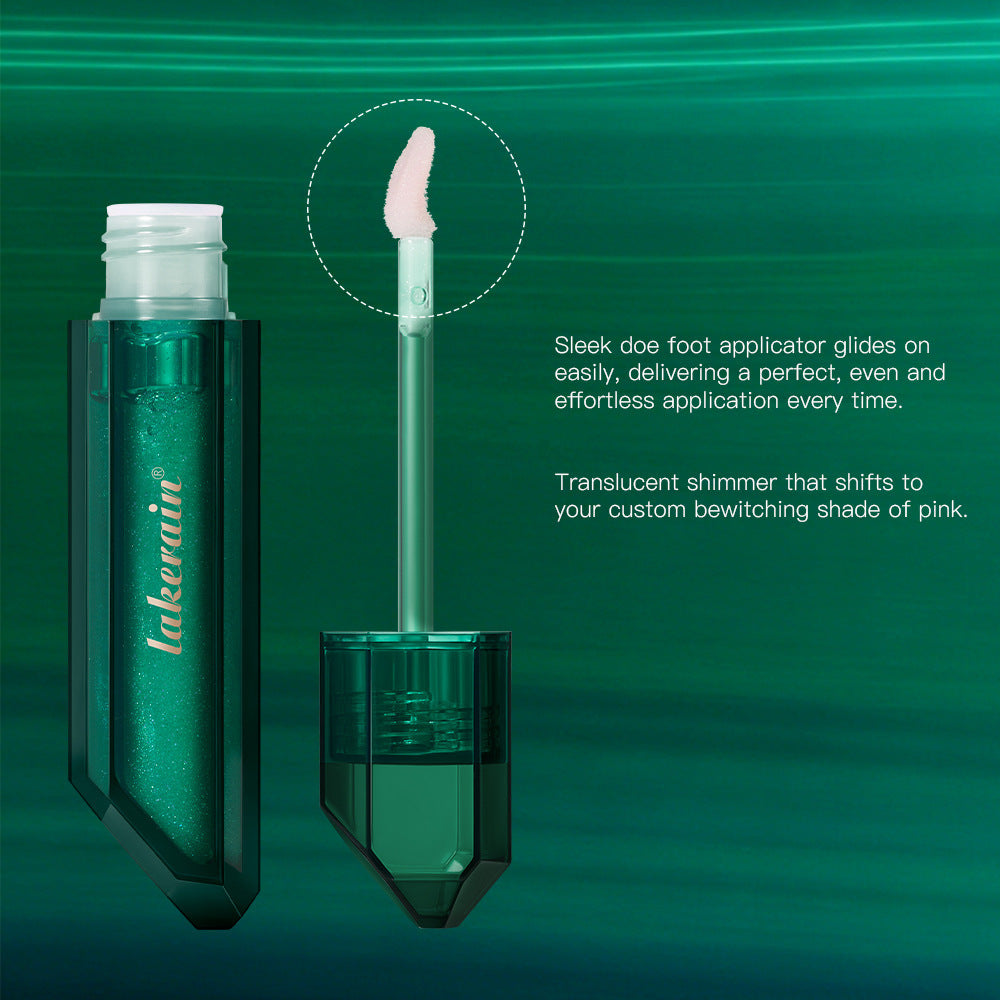 Résistant à la température miroir-comme l'huile de lèvre hydratant Dewy pour les lèvres radiantes Plump