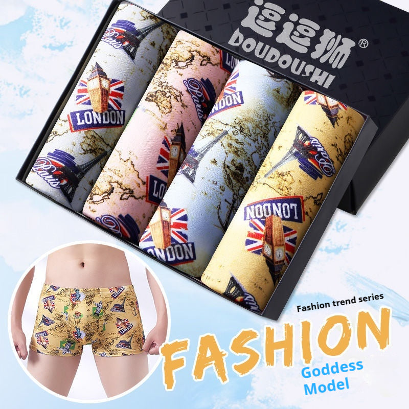 Boxer homme Slips Étudiant Mode tendance Nouveau