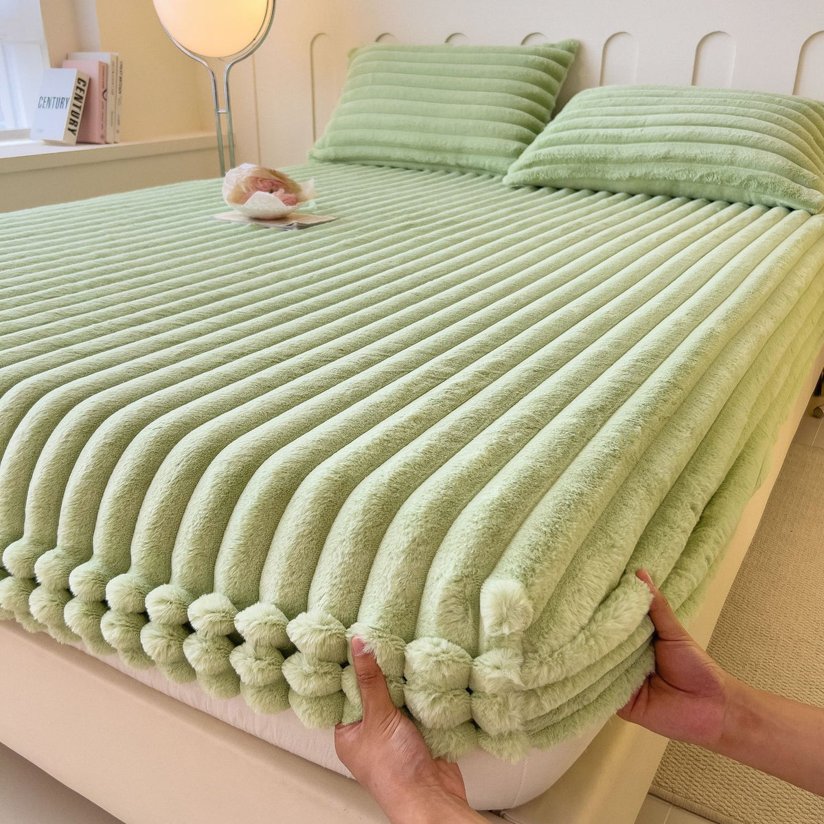 Autumn and Winter Imitation Dehaired Angora Fitted Sheet Thickened Student Dormitory Bed S