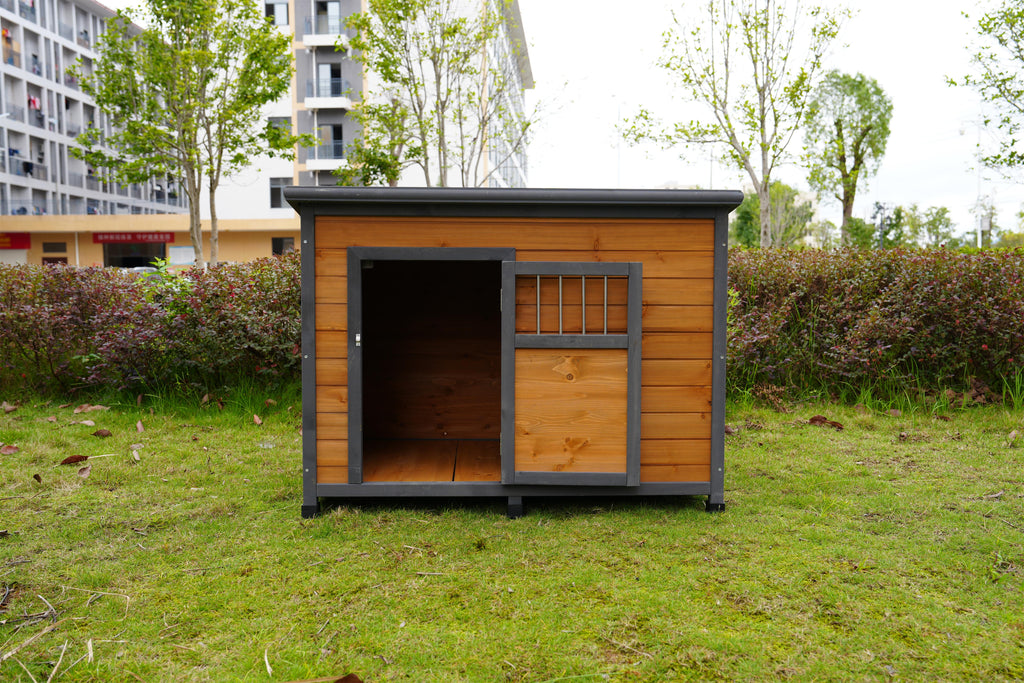 Maison de chiens en bois massif 45"