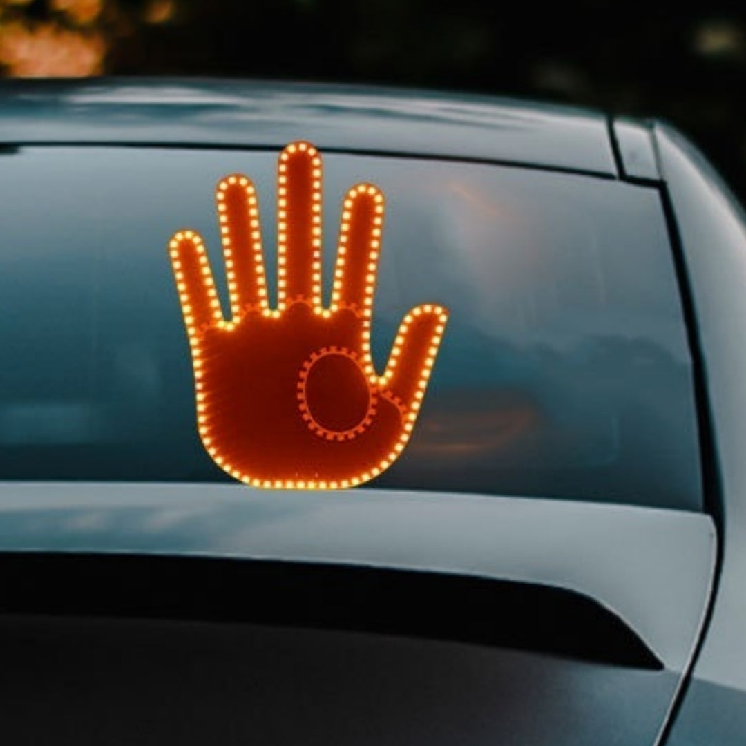 Finger de voiture Gesture avertissement Palm lumière