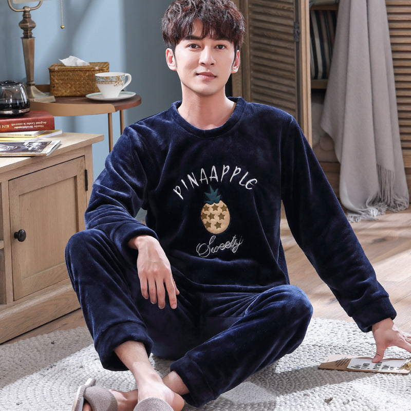 Automne et hiver Pyjama hommes Pyjama Coral polaire épais chaud