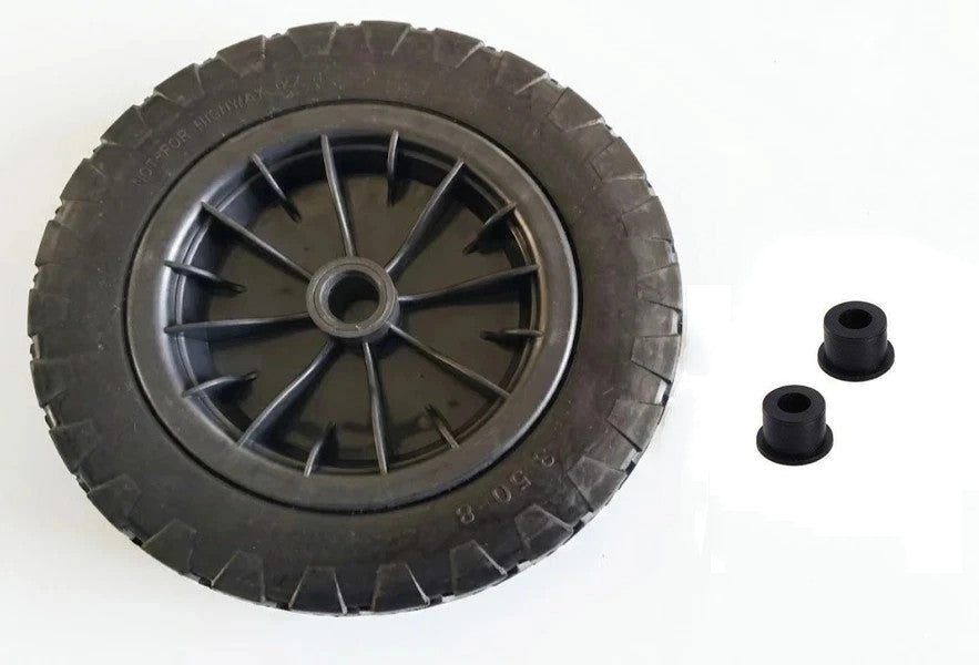 PU Roue de brouette 14 pouces 3.50-8 Puncture Proof Solide pneu lourd noir