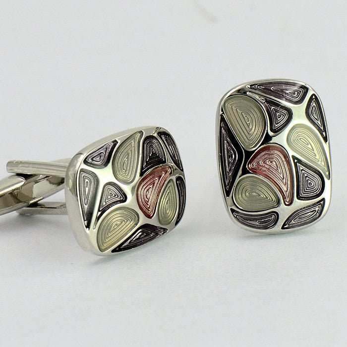 Boutons de chemise en émail bohème