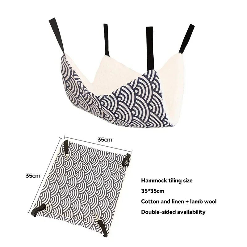 Designer Pet Hammock Cotton Mouse Ferrets Guinée Pig Chat Lit suspendu pour chats Rodents Hamm