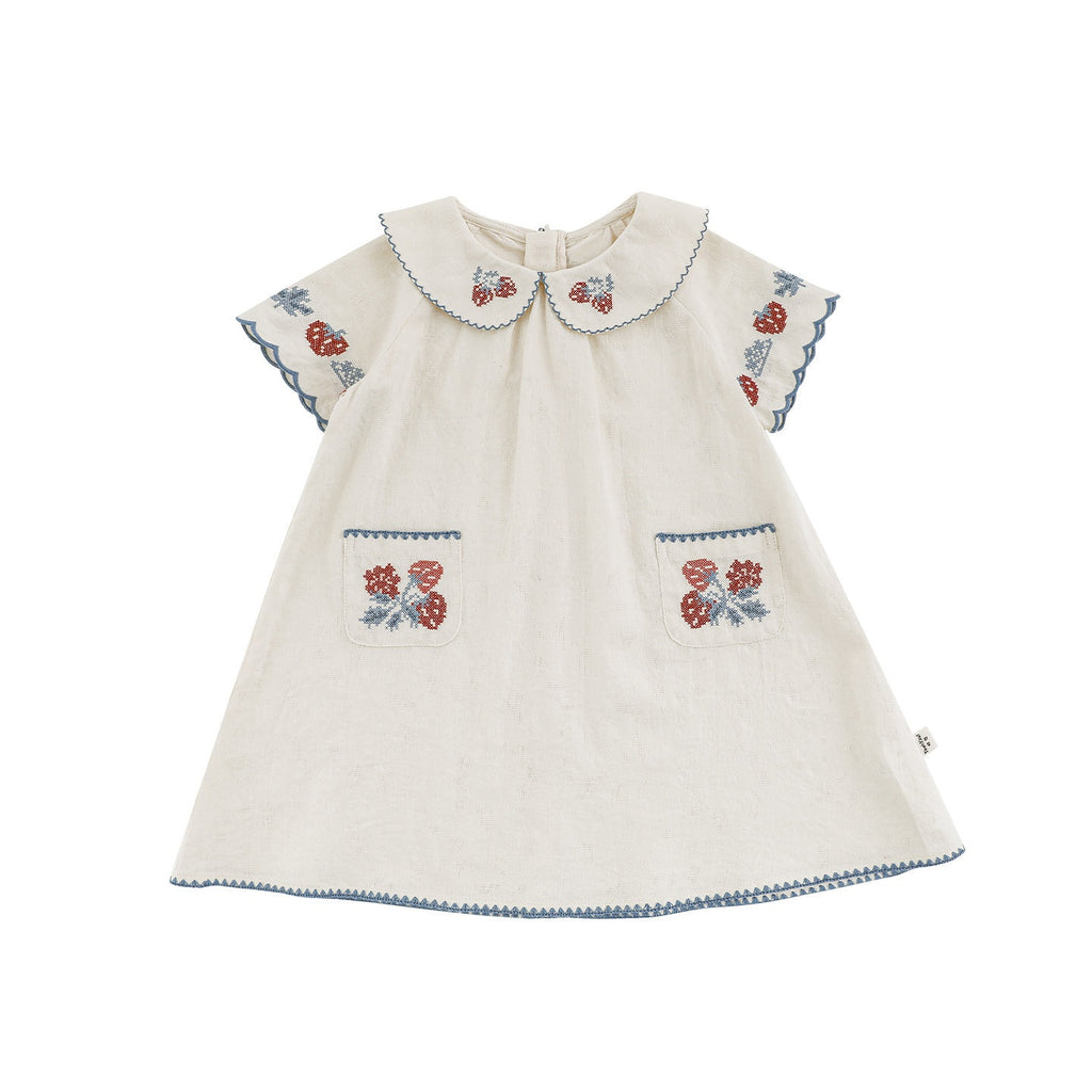 Ensemble de robes de poupée de fraise et de short pour filles