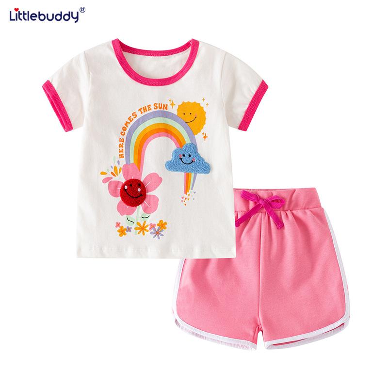 SpringSummer Arrivée Ensemble à manches courtes pour filles