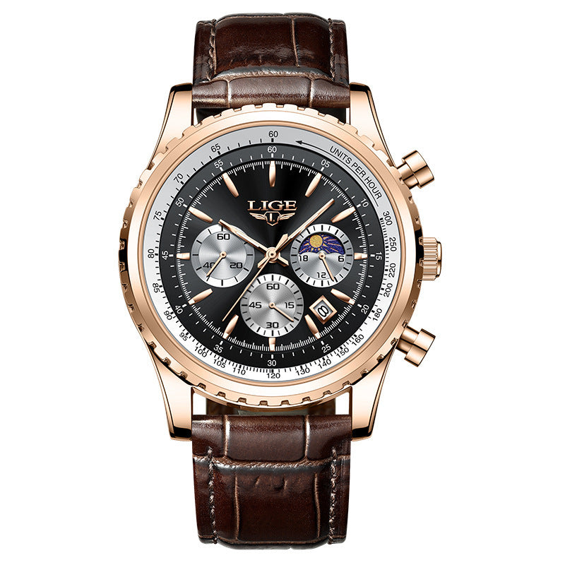 Montre imperméable multifonctionnelle pour hommes