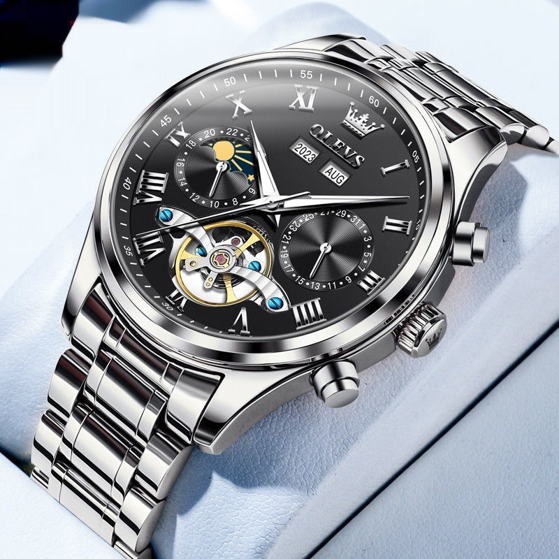 Montre mécanique polyvalente et étanche pour hommes